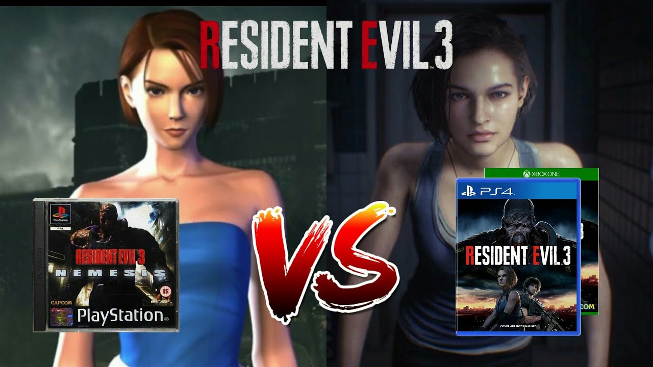 Video comparison gameplay Resident Evil 3 remake 2020 and Resident Evil 3 1999