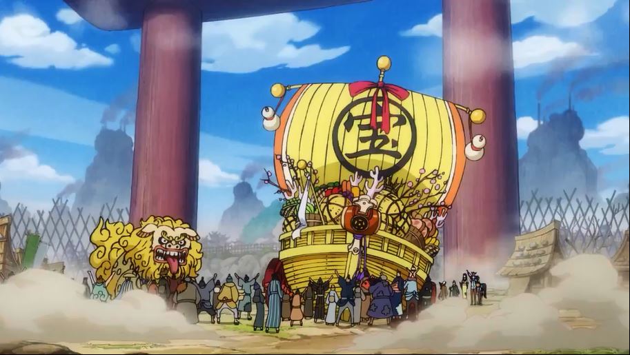Tập 908 - Tàu kho báu đến đây - Luffy Taro trả ơn!